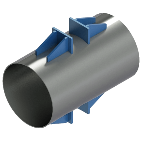 Опора неподвижная лобовая двухупорная усиленная Т6.21 273х8х120х492х228 мм Серия 4.903-10 Выпуск 4