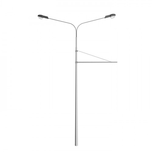 Опора контактной сети граненая фланцевая круглая МКСф-700-10,0 150х490х10 мм