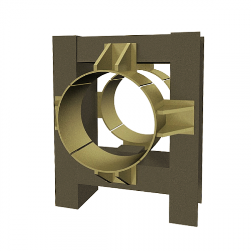 Опора неподвижная четырехупорная усиленная железобетонная для тепловых сетей ТС-664.00.00 1220х400х340х1504 мм Серия 5.903-13 выпуск 7-95 257 кг