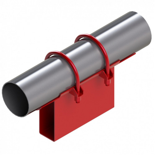 Опора неподвижная хомутовая корпусная для тепловых сетей исп. А22 / АС22 ВСт3 133х80х340х151 мм ОСТ 36-146-88 8,9 кг