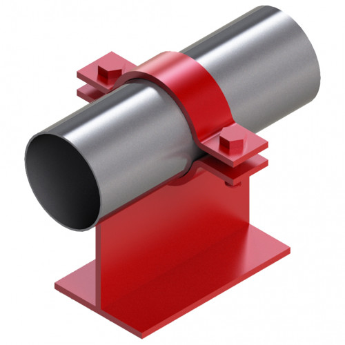 Опора неподвижная хомутовая тавровая для тепловых сетей исп. АС22У ВСт3 76х100х340х156 мм ОСТ 36-146-88 6,2 кг