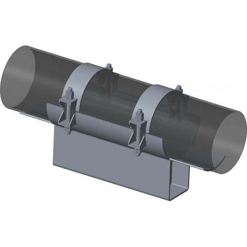 Опора неподвижная бугельная с корпусом для тепловых сетей ТС-671.00.00 720х500х680х200 мм Серия 5.903-13 выпуск 7-95 173,7 кг