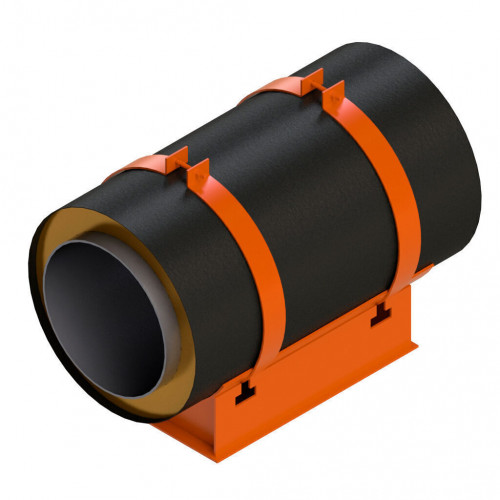 Опора скользящая хомутовая для труб в ППУ изоляции 313 ТС-008.012 108х200 мм Серия 313.ТС-008.000