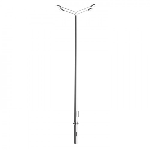 Опора освещения силовая граненая фланцевая круглая СМО-9-200-II-1 09Г2С 100х255х9 мм